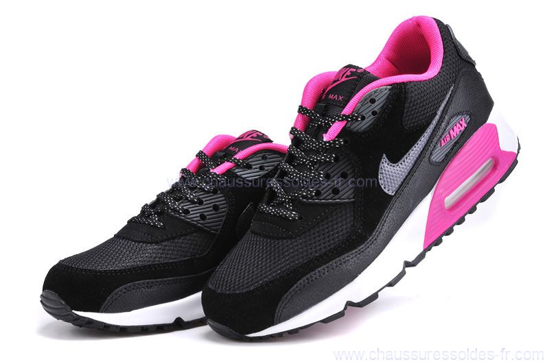 air max femme noir et rose pas cher